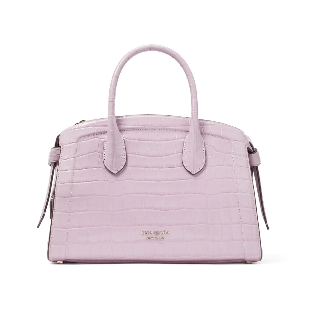 Kate Spade Knott Croc-embossed Medium Zip-top Satchel